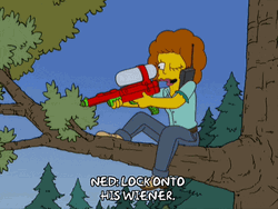 Stalking Above Tree Maude Flanders The Simpsons GIF