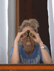 Stalking With Binoculars Shy Porter  GIF