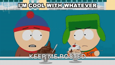 Stan And Kyle From South Park Are Eating Ice Cream GIF