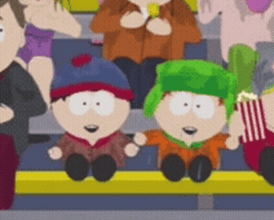 Stan And Kyle Sitting In Stadium GIF
