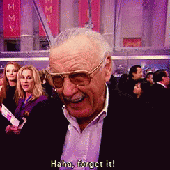 Stan Lee Haha Forget It GIF