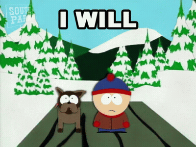 Stan Marsh From South Park Is Standing Next To A Dog And Says I Will GIF
