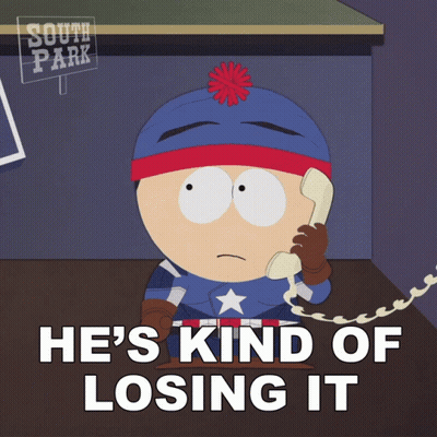 Stan Marsh From South Park Is Talking On A Telephone GIF
