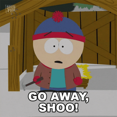 Stan Marsh Holding Hammer Shoo GIF