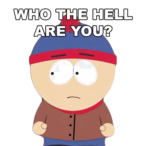 Stan Marsh Surprised Saying Who The Hell Are You Sticker