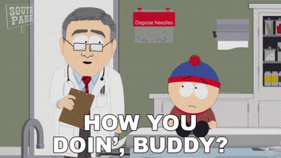 Stan Marsh Talks To Doctor About Needles GIF