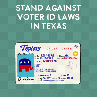 Stand Against Voter ID Laws In Texas GIF