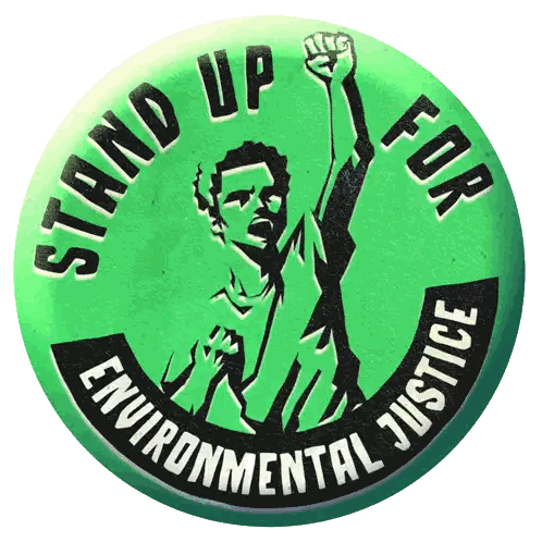 Stand Up For Environmental Justice Button Sticker