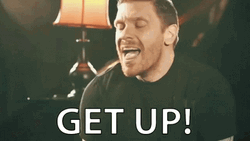 Stand Up Man Singing GIF