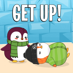 Stand Up Pudgy Penguins GIF