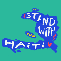 Stand With Haiti Text Illustration GIF