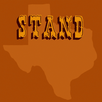 Stand With Texas Poster Brown Background GIF