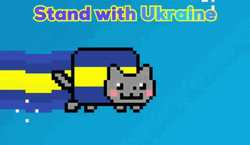 Stand With Ukraine Nyan Cat GIF