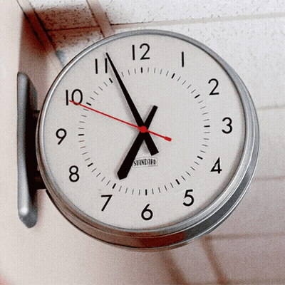 Standard Clock Showing 5:05 GIF