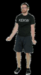 Standing Stiff Man Kekw Shirt Sticker