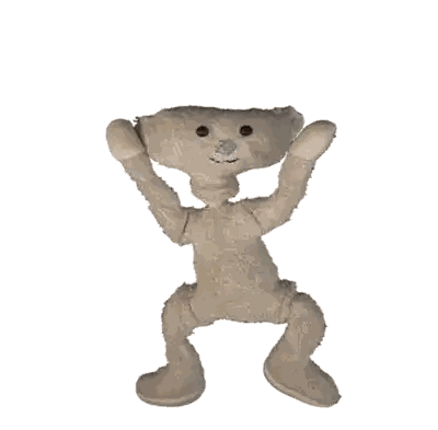 Standing Teddy Bear With Arms Up Sticker