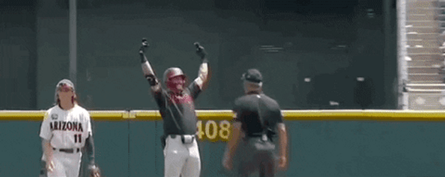 Stanford Baseball Brock Jones Raising Arm GIF