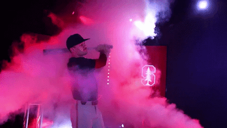 Stanford Baseball Brock Jones Throwing Bat GIF