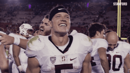 Stanford Christian McCaffrey Salute GIF