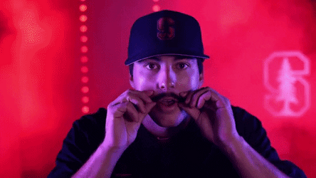 Stanford Flexing Moustache GIF