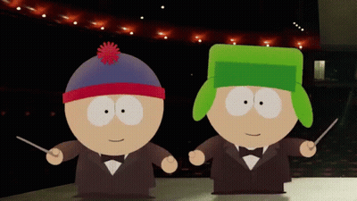 Stanley And Kyle From South Park Playing Instruments GIF