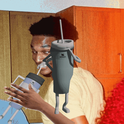 Stanley Cup With Arms And Legs Held GIF