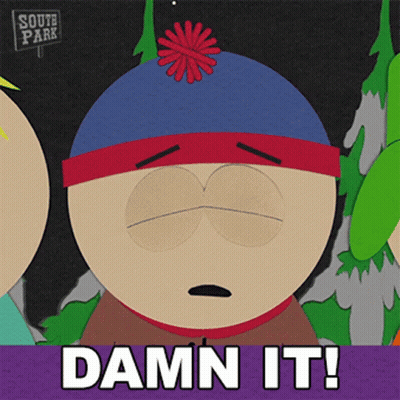 Stanley From South Park Damn It Sign GIF
