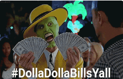 Stanley Ipkiss Holding Lots Dollar Bill GIF