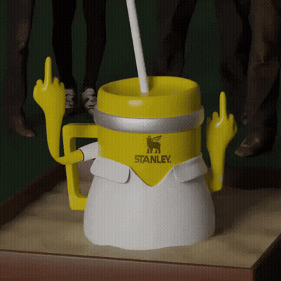 Stanley Mug Statue With Straw GIF