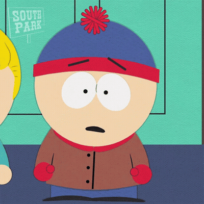 Stanley Standing In Front Of South Park Sign GIF