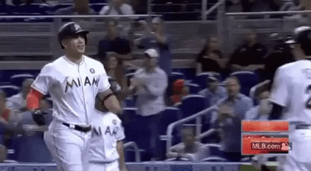 Stanton High Fives Teammate GIF