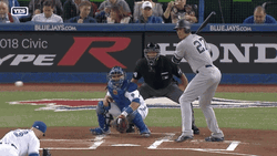 Stanton Run Throws Baseball Bat GIF