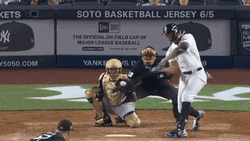 Stanton Running Fast After Hitting Ball GIF