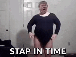 Stap In Time Trump Dance GIF
