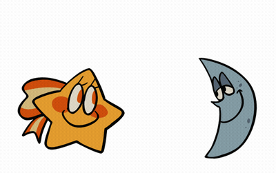 Star And Crescent Moon High Five GIF