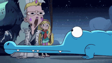 Star Butterfly Awkward Staring At Queen Moon   GIF