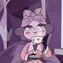 Star Butterfly Series Queen Eclipsa Having Coffee GIF