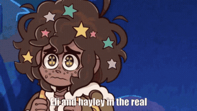 Star-Haired Girl With Eli And Hayley In Real GIF