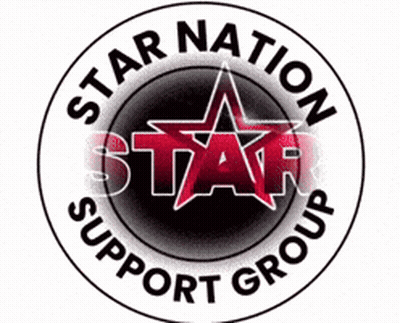 Star Nation Support Group Logo With Red Star GIF