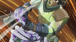 Star Platinum Beats Up Hierophant Green GIF