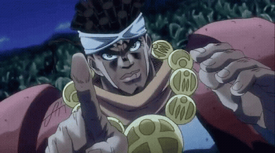 Star Platinum From Jojo 'S Bizarre Adventure Is Giving A Thumbs Up Sign . GIF