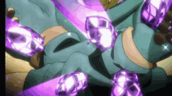 Star Platinum Releasing Glass Shards GIF