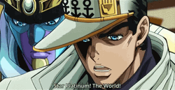 Star Platinum Serious Talking GIF