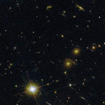 Star Shines Brightly In Dark Space GIF