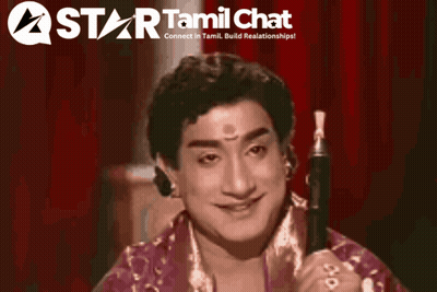 Star Tamil Chat Ad Man Holding Gun GIF
