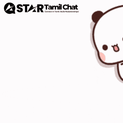 Star Tamil Chat Logo Cartoon Panda GIF