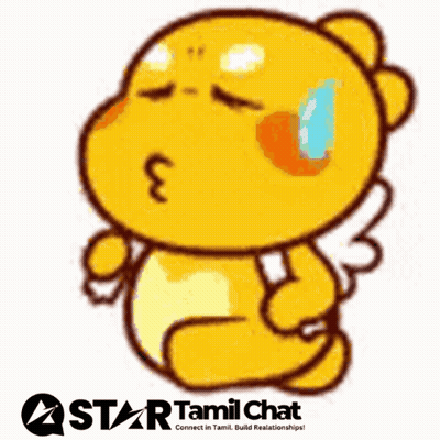 Star Tamil Chat Logo Yellow Cartoon Character GIF