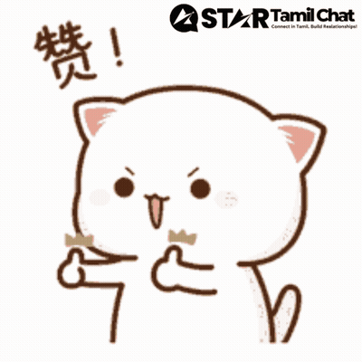 Star Tamil Chat Sticker Cat GIF