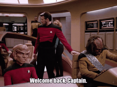 Star Trek Crew Welcome Back Captain GIF
