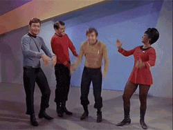 Star Trek Jumping Cast GIF